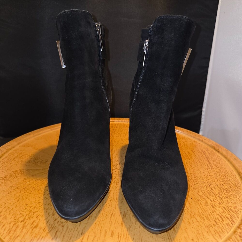 Aquatalia Royal Ruby Dry Boots 6 Black Suede Kate Middleton Italy Weatherproof